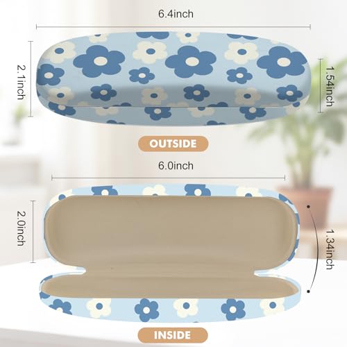 Image of Glasses Case Hard Shell,Portable Protective Eyeglasses Case, Eyeglass Holder Box with Cleaning Cloth, for men women