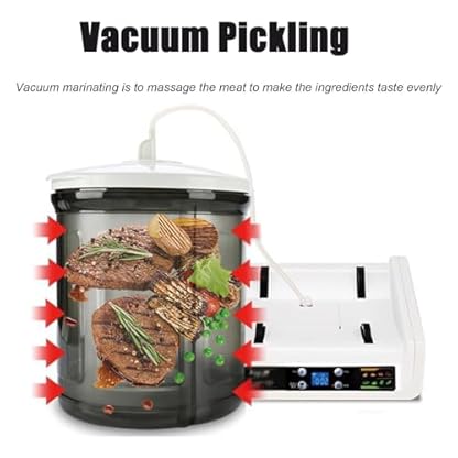 Elektrische Lebensmittel Thumbing-Maschine,Multi-Marinator,Automatische LCD-Hamburger-Einlegemaschine Gehäuse,mit Brennertrommel Fassungsvermögen und Timer mit 0–10 Stunden – Bild 8