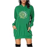 【Caracteristicas】: Camisetas mujer manga larga originales 2021, confortable de moda, ssudadera con capucha larga, jersey larga mujer, vestido con capucha con bolsillos, mini longitud, sudadera larga mujer hoodie extragrande, color sólido, vestidos mujer invierno fácil de combinar con diferentes estilos de ropa. Genial para todos. perfecta para uso diario o como regalo para tu esposa, novia, madre, hija o amiga. Consulte nuestros detalles de tamaño antes de comprar.