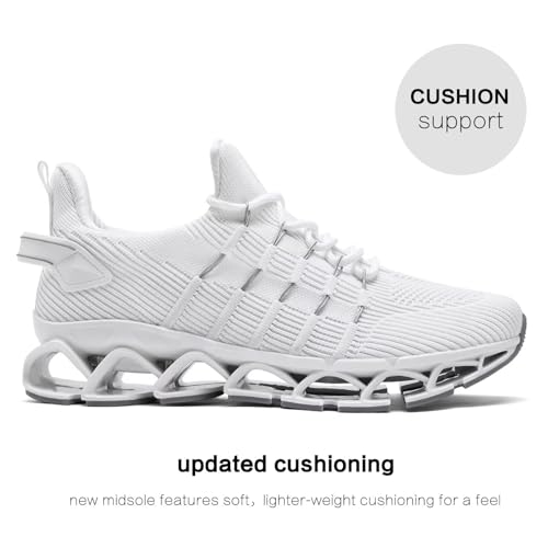 Image of Mens Slip On Walking Shoes Blade Non Slip Tennis Running Shoes Lightweight Workout Breathable Mesh Fashion Sneakers