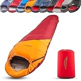 anaterra® Schlafsack - Für, alle Jahreszeiten, Camping, mit Kompressionssack, Leicht, kleines...