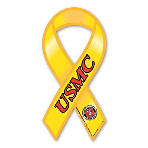 Imán cinta USMC amarillo/rojo 8 x 3.875 pulgadas