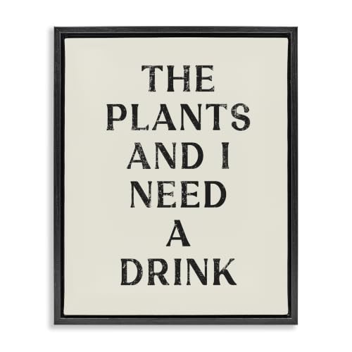 Humorous Plant Parent Weathered Text, 24 x 30 Inch Canvas in Floater Frame