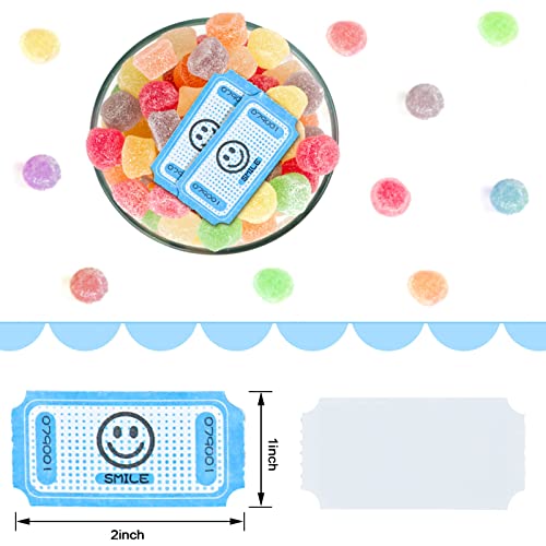 Raffle Tickets Single Roll, Smile Tickets Roll Ticket for Events, Entry, Class Reward, Fundraiser & Prizes Roll of 1000 Tickets Single Blue
