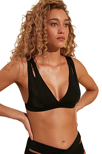 TRENDYOL Damen Ausschnitt Detaillierte Dreieckige Bikini-oberseite Bikini...