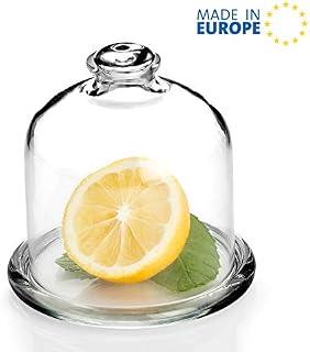 Glass Lemon Dish with Lid, Avocado Saver and Lemon Keeper, Clear Glass Bell