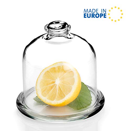 Glass Lemon Dish with Lid, Avocado Saver and Lemon Keeper, Clear Glass Bell