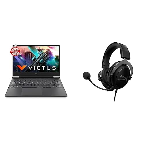 Image of HP Victus Gaming AMD Ryzen 7-5800H 16.1 inch(40.9 cm) FHD Gaming Laptop & HyperX Cloud II - Pro Gaming Headset (Gun Metal)