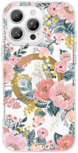 Coque iPhone 16 Pro Max MagSafe fleur de rose de SCORPIFY