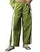 MINSURE Women Baggy Track Pants Lace Side Stripe Drawstring Elastic Waist Wide Leg Parachute Pants with Pockets(Green-S)