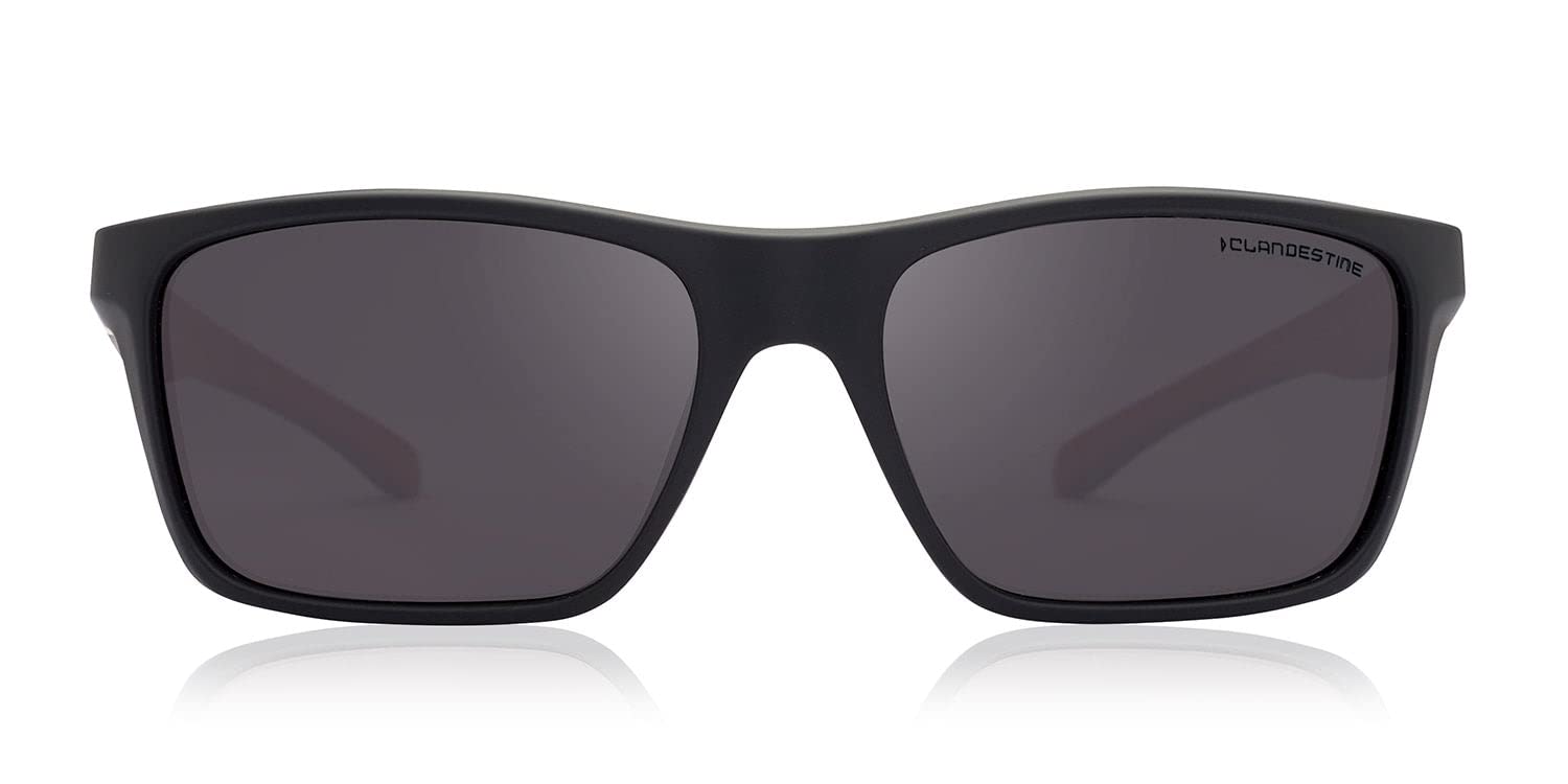 CLANDESTINE - Gafas de Sol Unisex - Modelo Square - Lentes de Nylon y Montura de Pasta - Talla Única - 146 mm x 45 mm