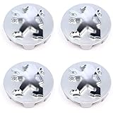peugeot 206 silber lack  XCBW 4 Stück 60mm Auto Nabenabdeckung Wheel Center Hub Caps Logo Emblem für P-eugeot 307 408 207 205 206 407 107 308 4008 507 508 5008 301,Silber