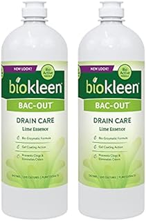 Biokleen Bac-Out Enzymatic Drain Cleaner - 32 Ounce (2 Pack) - Enzyme Prevents Clogs, Eco-Friendly, Live Enzyme-Producing Cultures and Plant Extracts, No Artificial Fragrance or Preservatives