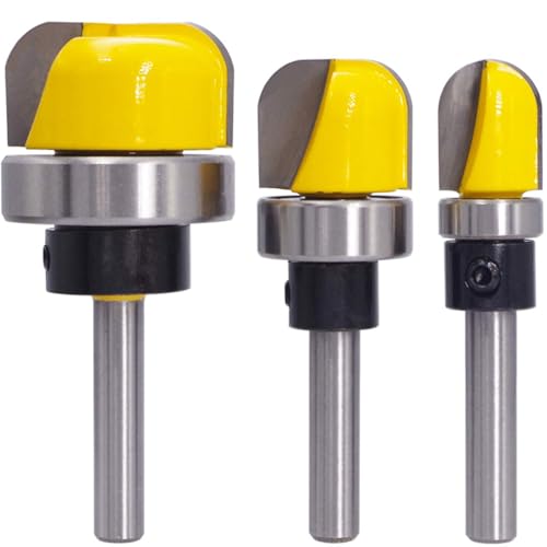 Wolfride 3pcs Dish Carving Router Bits