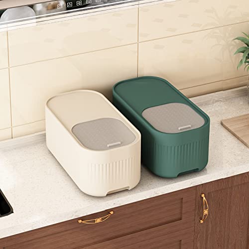 Sowone Rice Storage Container, 10 Lb Dog Food Storage With Measuring Cup, Great For Rice, Flour, Nuts, Beans, Cereals, Cat Food, Dog Treats, Small, Green #TOP5