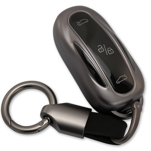 WNILIAN for Tesla Key Fob Cover TPU Case with Keychain Acces