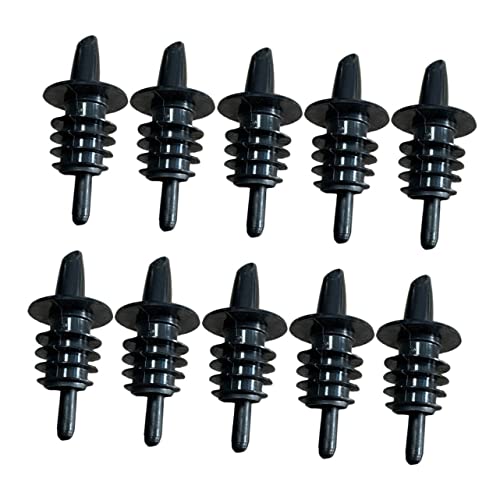 Unomor 10pcs Plastic Wine Pourers Liquor Bottle Stoppers with Precision Design for Easy Pouring and Minimal Overflow for Home and Bar Use