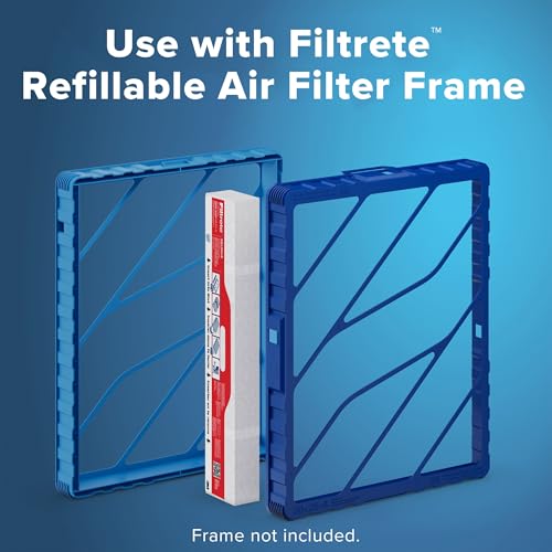 Image of Filtrete 20x25x4 Refillable Air Filter replacement, MPR 1000, MERV 11, Allergen Defense, 2 Pack, use with reusable air filter frame of Filtrete Refillable Air Filter Kit 20x25x4, for HVAC, Furnace, AC