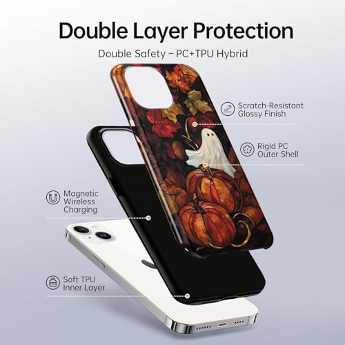 Coque en verre teinte pour iPhone 13 antichoc double couche avec Magsafe