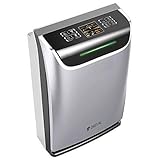 Dreval D-950 Air Purifier True HEPA Filter Humidifier UV Light Negative Ion Generator Combo - Best Air Cleaner to Protect Against Allergens Dust Pollen and Mold - Built in Odor Sensor