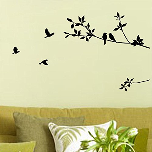 Birds Flying Tree Branches Wall Sticker Vinyl Art Decal Mural Home Decor