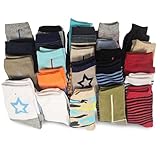 TeeHee Socks 25 Pairs Various Sample Value Bulk Socks Wholesale Lot Sale (Unisex Children, 9-10 Years)