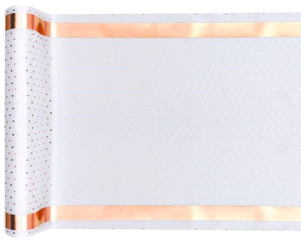 SANTEX 7797-1-30, Chemin de Table Pois Brillants Satin 3m, Blanc