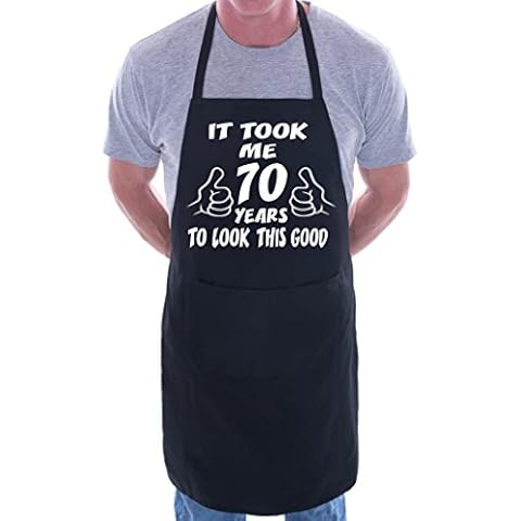 Print4U 70th Birthday It Took 70 Years BBQ Cooking Funny Novelty Apron Black Cover