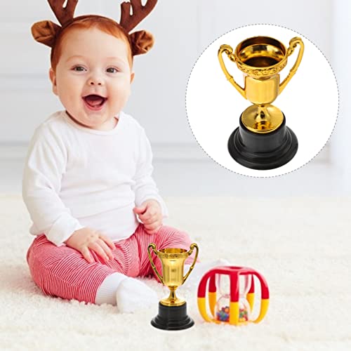Ipetboom Mini Recompensa Troféu 20Pcs Prêmio Copa Do Mini Trophy Awards Com Troféu de Cheer Base Tro