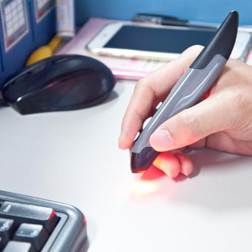 Image of Lychee Wireless Optical Pocket Pen Mouse, 2.4Ghz USB 500 /1000 DPI Adjustable Handwriting Mini Air Mice for PC Laptop Notebook Computer Mac (Grey)