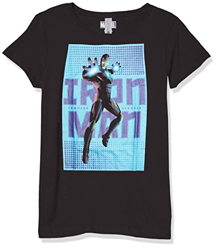 T-shirt fille Iron Man Marvel noir pour éviter l'inconfort en taille S