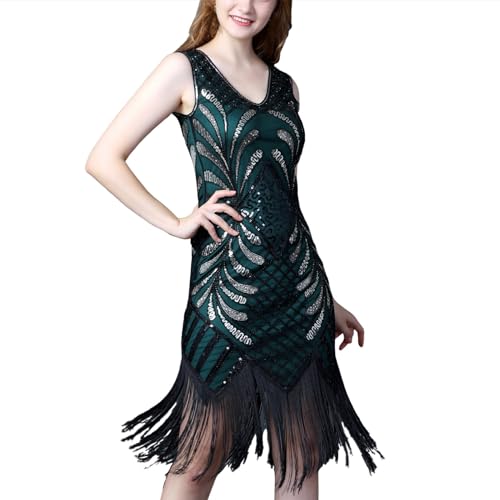 Robe de danse rétro années 1920 confortable et sans manches pour danser tout le bal sans gêne