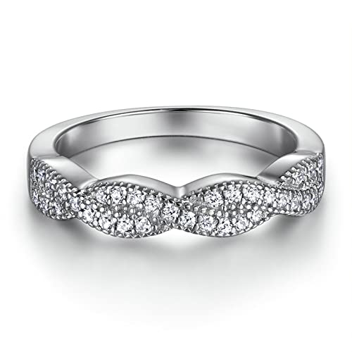 Bague Argent Véritable à anneaux entrelacés, le bijou fantaisie femme du quotidien - 3