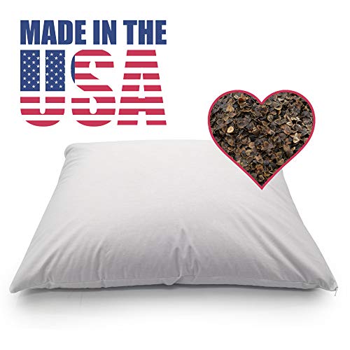 PineTales, Essential Organic Buckwheat Pillow Made with Woven Cotton Case, Standard Size