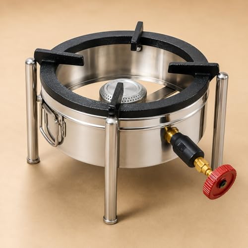 Image of 12x12 Inch Catering Burner Heavy Duty Commercial LPG Gas Stove Stainless Steel Cooktop for Hotel Restaurant Catering Kitchen
