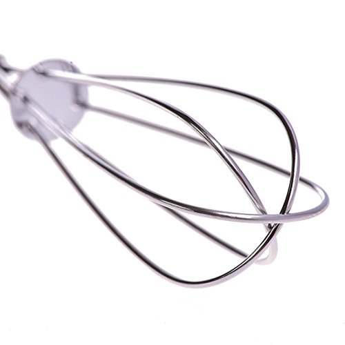 Cherion 4Pc Egg Whisks, 7.5' Cartoon Ceramic Handle Stainless Steel Seater Manual Mini Agitator Kitchen Egg Mixer Beat #TOP1