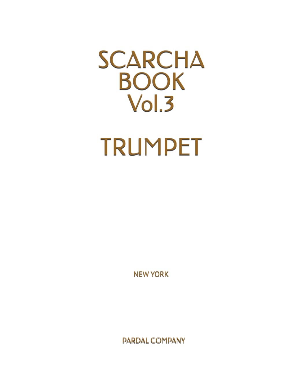 SCARCHA BOOK Vol.3 TRUMPET: NEW YORK