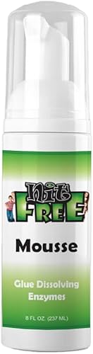 Nit Free Disolver de pegamento de mousse y liendres eliminador de piojos y liendres (8 onzas)