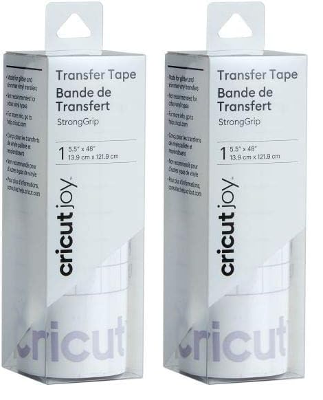 Cricut Joy StrongGrip Transfer Tape - 5.5" x 48" - Transfer Tape for Vinyl and Adhesive Decals (Pack of 2) - image 1