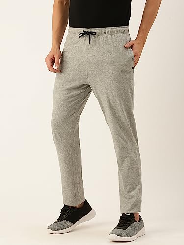 Image of Macroman M-Series Modern Track Pants, in Cotton-Rich Fabric, Trackpant for Men with Secure Zip Pocket