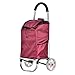 Produktbild Pkfinrd Convenient Shopping Autoeinkaufswagen Kleinwagen Old Man Folding Handwagen Anhänger Shopping Autowagen Pull Waren Die Haushalts Griffige Sweat-Absorbent (Color : Red)
