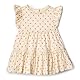 Amazon Essentials x Sofia Grainge Mädchen Gewebtes Kleid mit Rüschenärmeln, Kräftiges Rosa Klein Erdbeeren, 4 Jahre