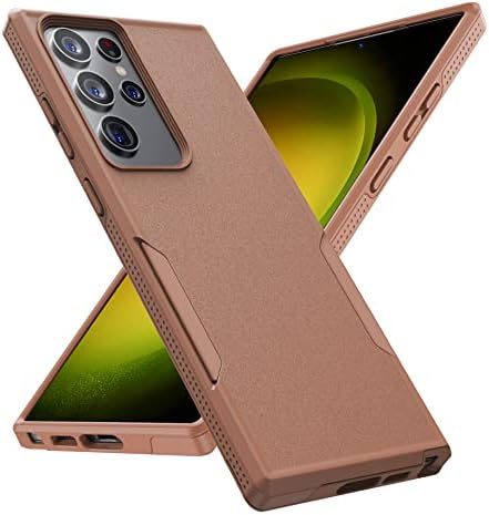 NALLOT for Samsung Galaxy S23 Ultra Case, [2 Layer Structure Protection] [Military Grade Anti-Drop] Lightweight Shockproof Protective Phone Case for Galaxy S23 Ultra 5G 6.8 inch' 2023-Light Brown