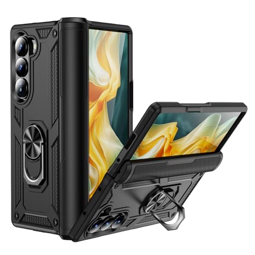 For Galaxy Z Fold 6 �p �P�[�X 360°��]�X�^���h �c�����Ή� PC�f�� ���^ �y�� �ϏՌ� �M�����N�V�[ Z Fold 6 �J�o�[ �����O �X�^���h�@�\ ���J �܂肽���� �X���� ���y�� �����₷�� ������� �T���X�� Z Fold