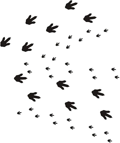 Miniatura 8 de Calcomanías de vinilo para pared de huellas de dinosaurio, para guardería, dormitorio, habitación de niños o niñas, sala de juegos, aula, sala de