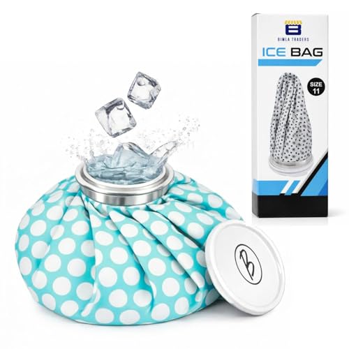 Image of Btag Hot & Cold Ice Bag for Pain Relief (11 Inch) | Reusable Cold Therapy for First Aid Sports Injury, Shoulder, Swelling |Leakproof & Durable Leakproof Fabric Headache, Muscle Pain (Blue Dotted)