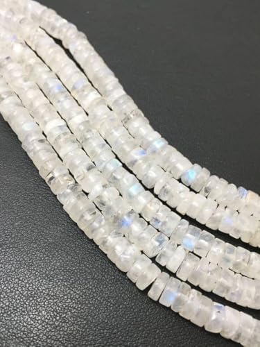 Perles de gemmes en forme de roue de 5 mm en véritable pierre de lune - 2