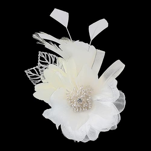 Image of Extra Large Flower Brooches for Women Lapel Pins Dainty Fabric Brooches Big Camellia Lady Flower Fascinator Hatpin Hair Clip for Wedding Prom Party Dance Banquet Ceremony Clothes Accessories Jewelry