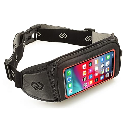 Sporteer Kinetic K1 No-Bounce Running Belt - Fits Large Phones up to 6.8' Screen (iPhone 17/16/15...
