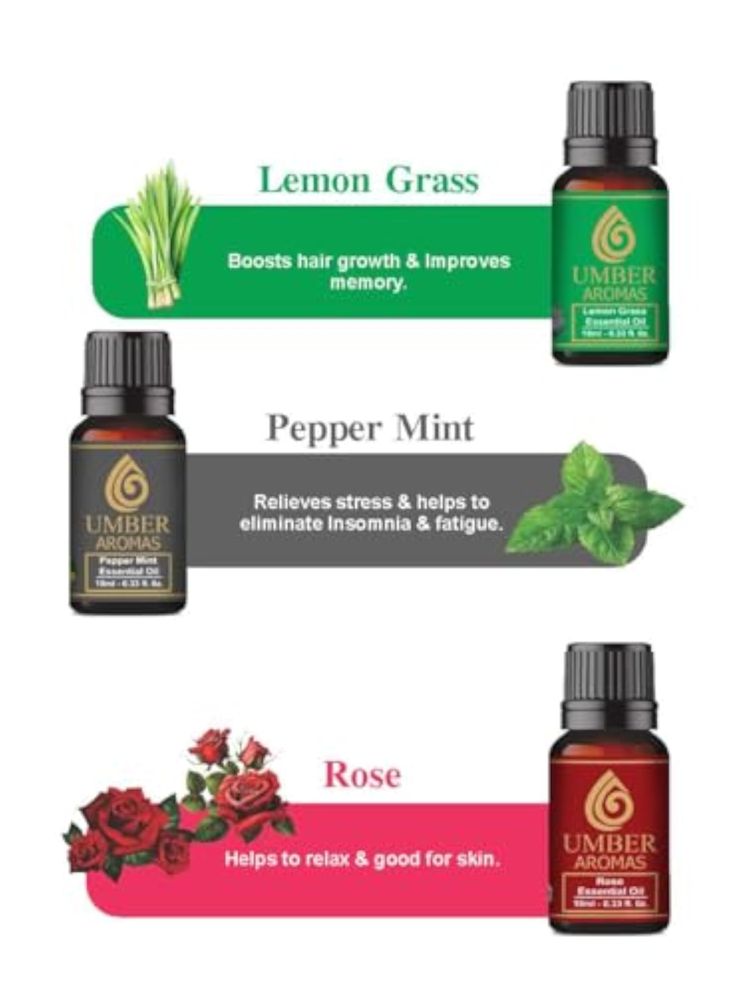 UMBER Essential Oil Blend for Aromatherapy, Natural